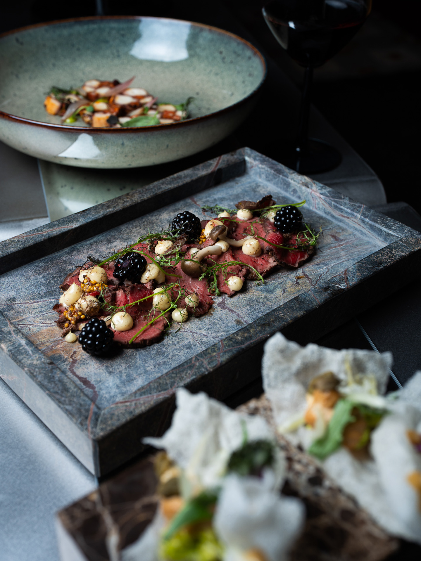 Danie premium catering Messalka Events - wykwintna prezentacja dania